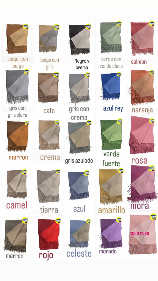 Bufanda reversible 400g