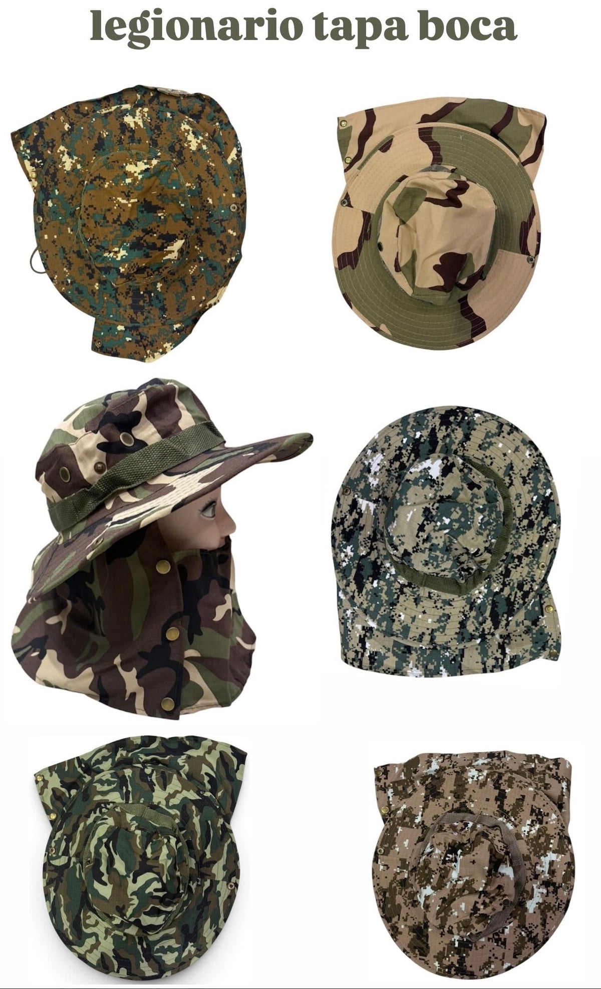 Legionario camuflado tapaboca