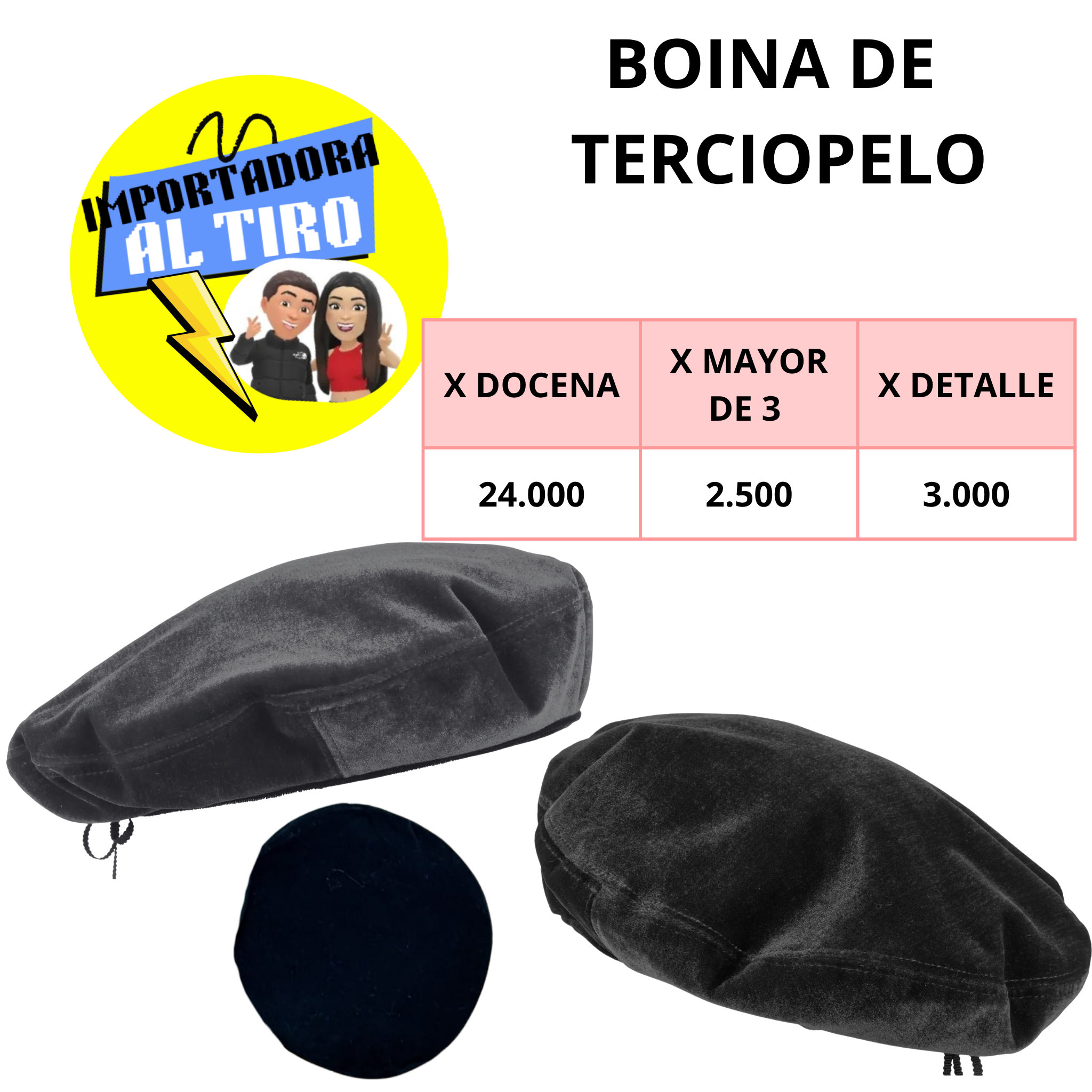 BOINA DE TERCIOPELO