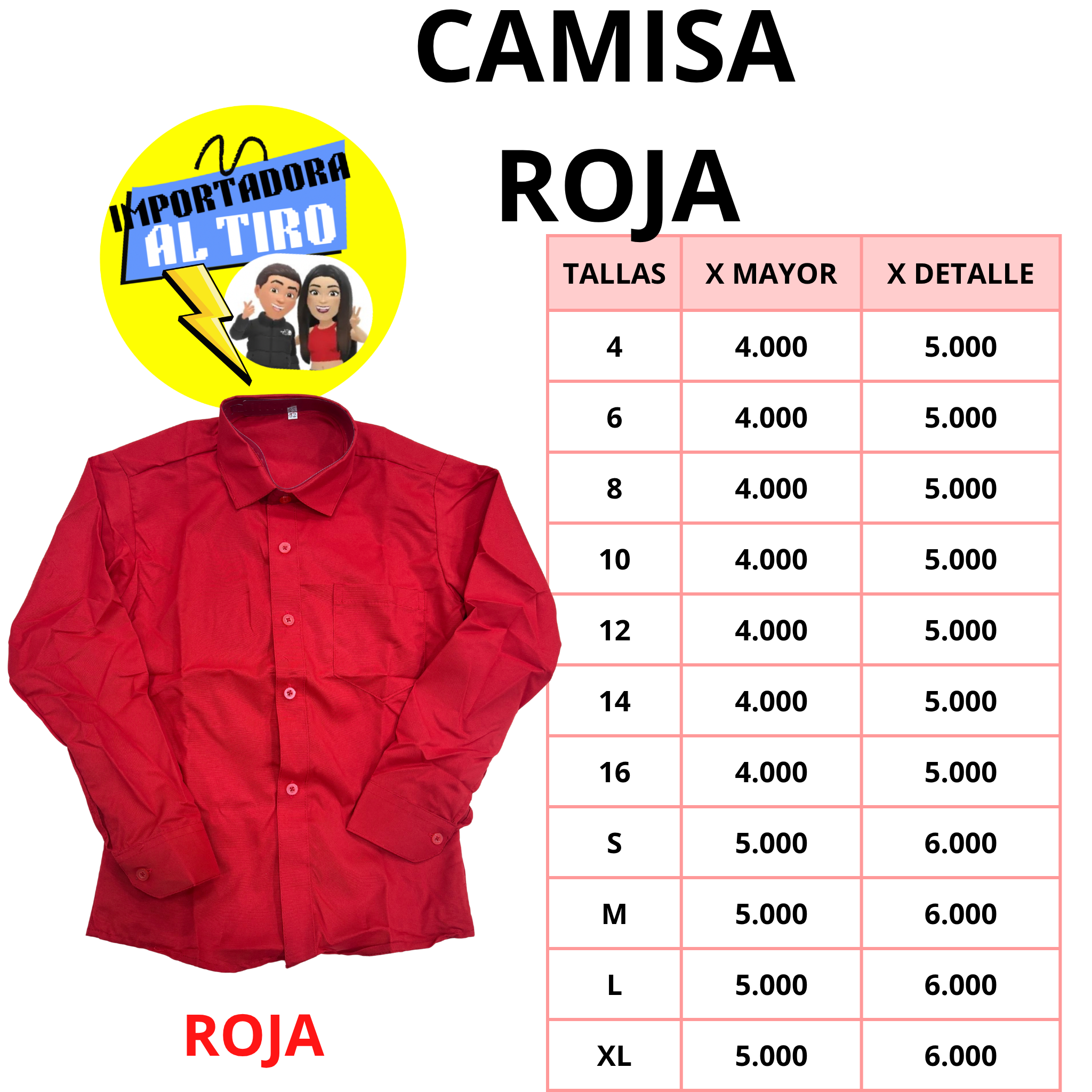 CAMISA ROJA