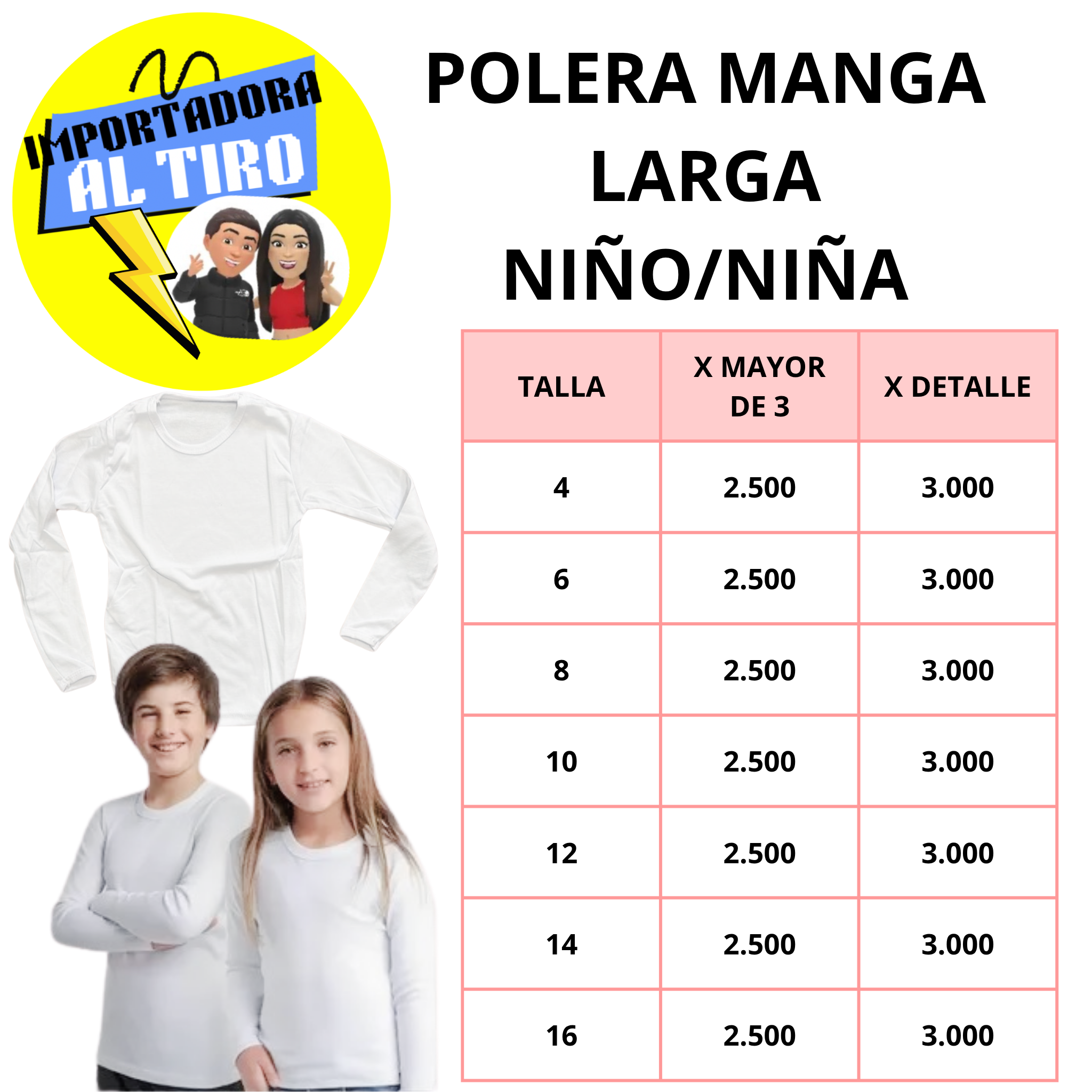 POLERA ALGODÓN MANGA LARGA