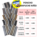 PONCHO MAPUCHE NIÑO