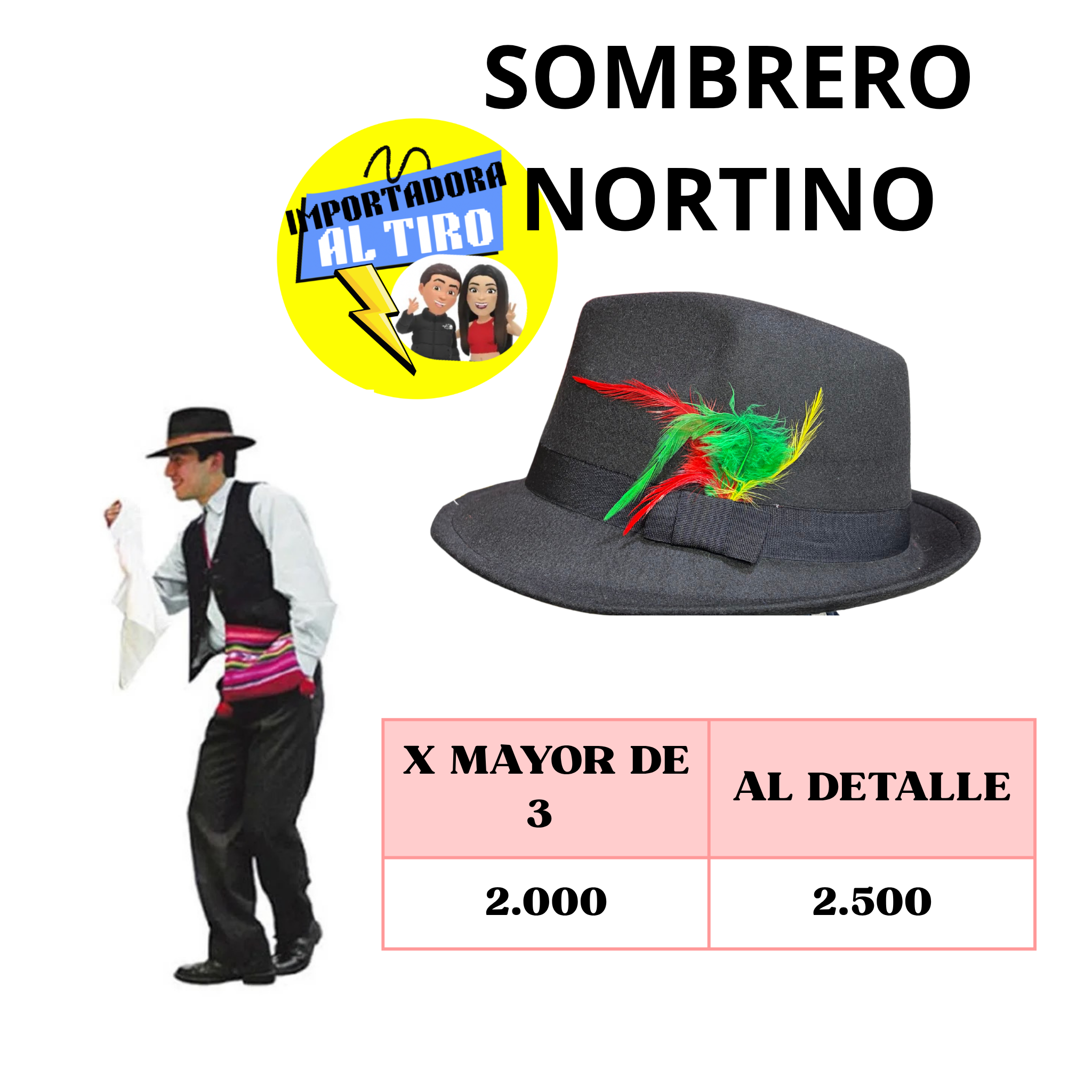 SOMBRERO NORTINO CON PLUMA