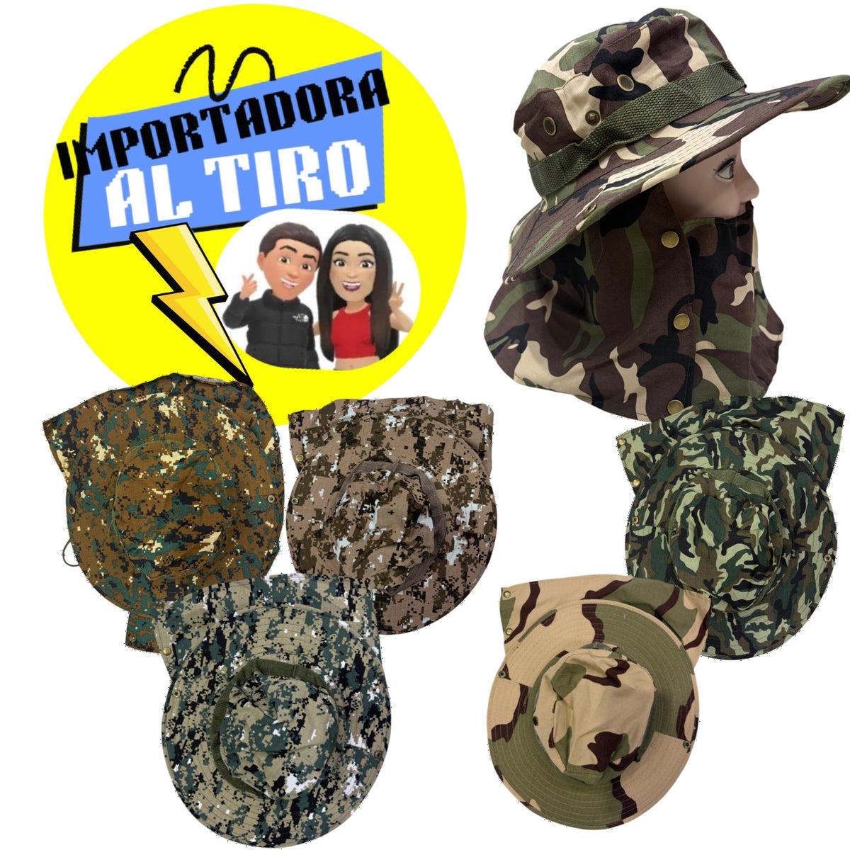 Docena Legionario camuflado con tapabocas desmontable